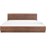 Round Off Queen Bed Walnut Brown 19 Round Off Queen Bed Walnut Brown YR-1005-03-0 YR 1005 03 06