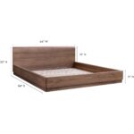 Round Off Queen Bed Walnut Brown 23 Round Off Queen Bed Walnut Brown YR-1005-03-0 YR 1005 03 70