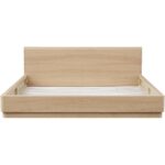 Round Off Queen Bed Light Oak Brown YR-1005-21-0 YR 1005 21