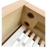 Round Off Queen Bed Light Oak Brown YR-1005-21-0 YR 1005 21 04