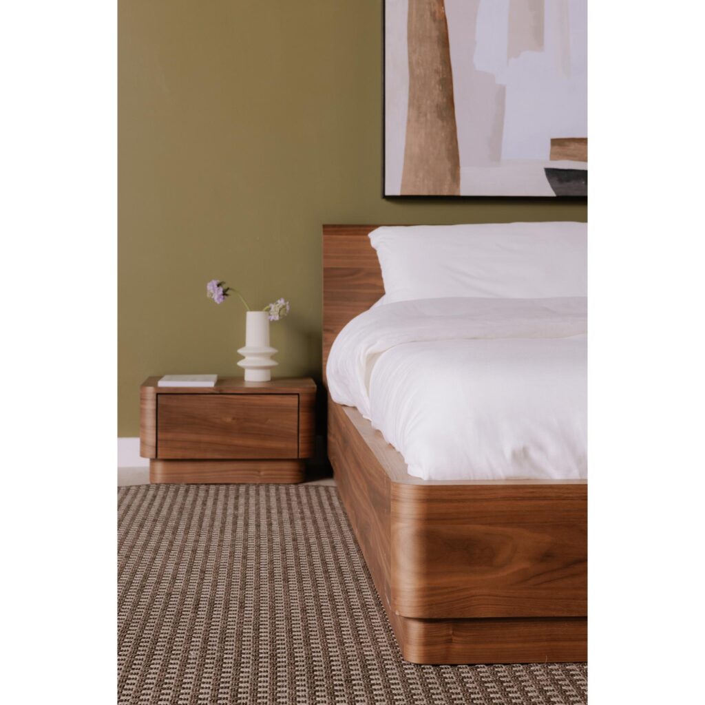 Round Off King Bed Walnut Brown - Image 9