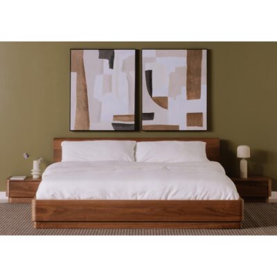 Round Off King Bed Walnut Brown YR-1006-03-0 YR 1006 03 50