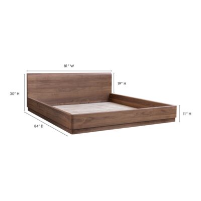 Round Off King Bed Walnut Brown YR-1006-03-0 YR 1006 03 70