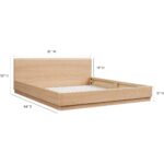 Round Off King Bed Light Oak Brown YR-1006-21-0 YR 1006 21 70