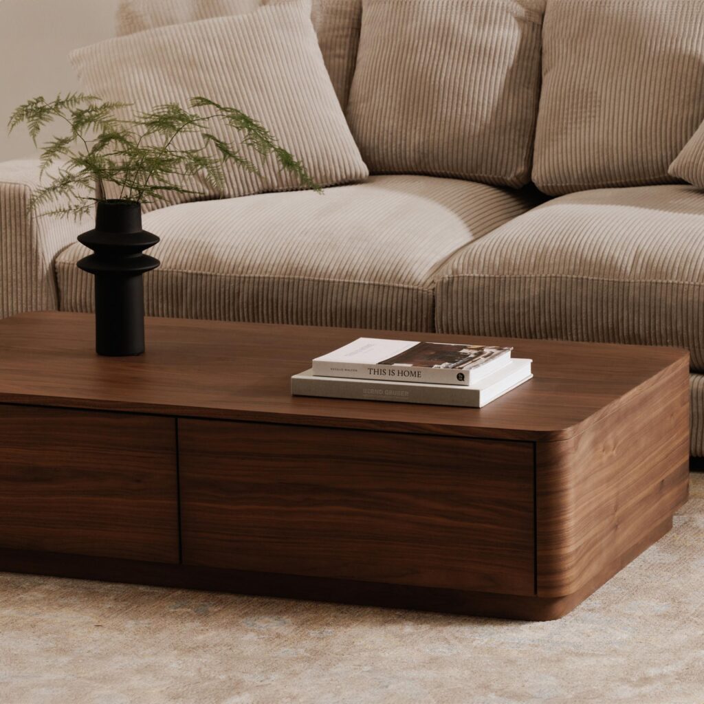 Round Off Coffee Table Walnut Brown - Image 9