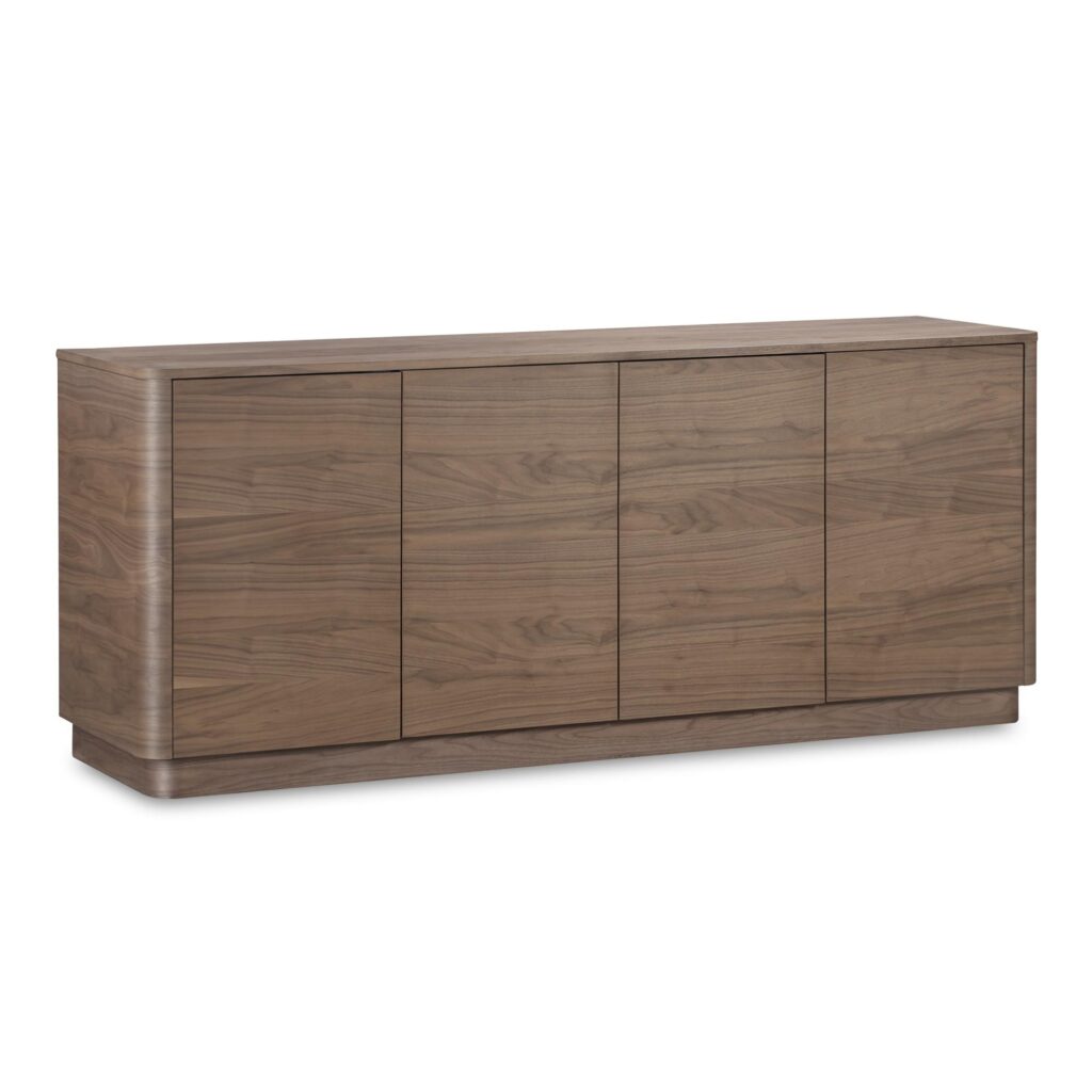 Round Off Sideboard Walnut Brown - Image 2