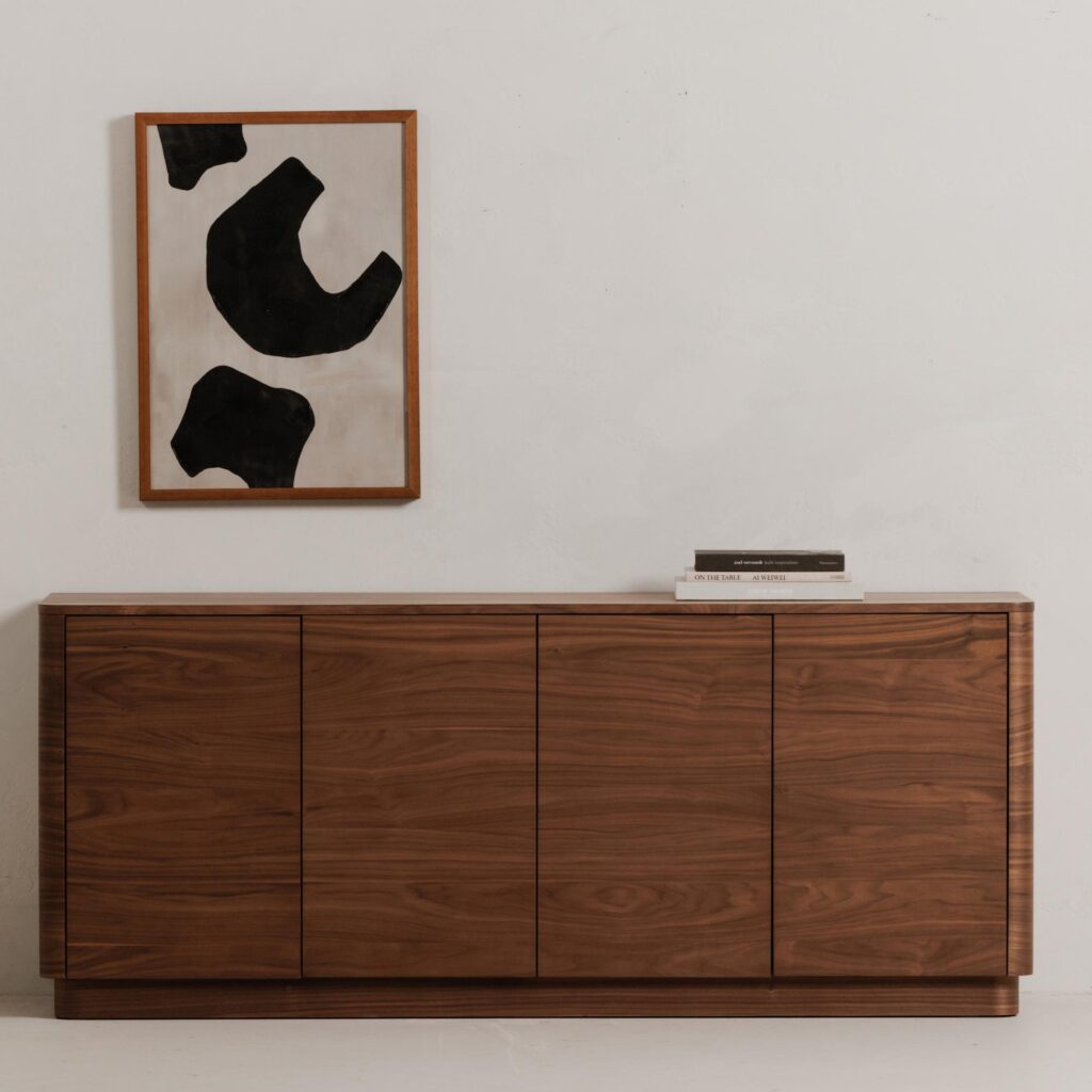 Round Off Sideboard Walnut Brown - Image 9