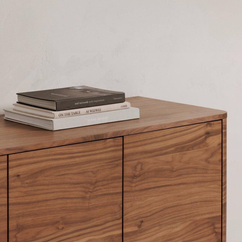 Round Off Sideboard Walnut Brown - Image 10