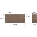 Round Off Sideboard Walnut Brown YR-1008-03 YR 1008 03 70