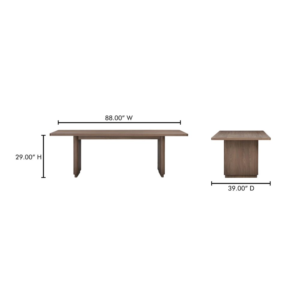 Round Off Small Dining Table Walnut Brown - Image 7