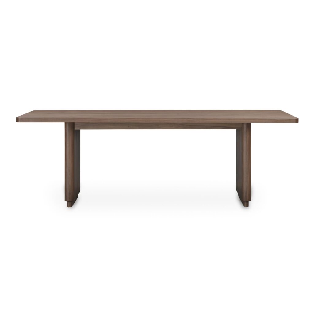 Round Off Small Dining Table Walnut Brown