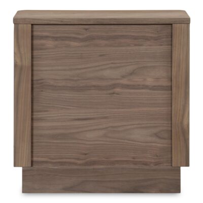 Round Off Tall Nightstand Walnut Brown YR-1013-03 YR 1013 03 02