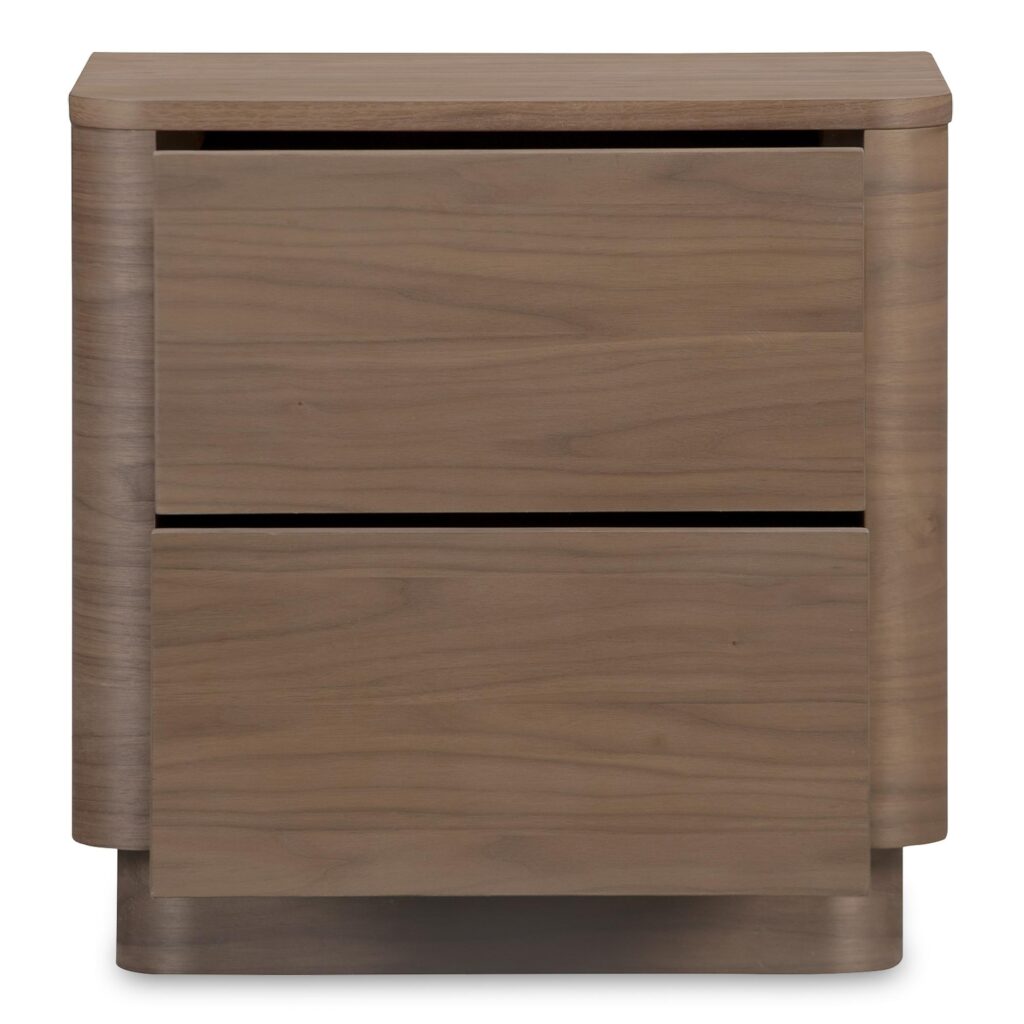 Round Off Tall Nightstand Walnut Brown - Image 4