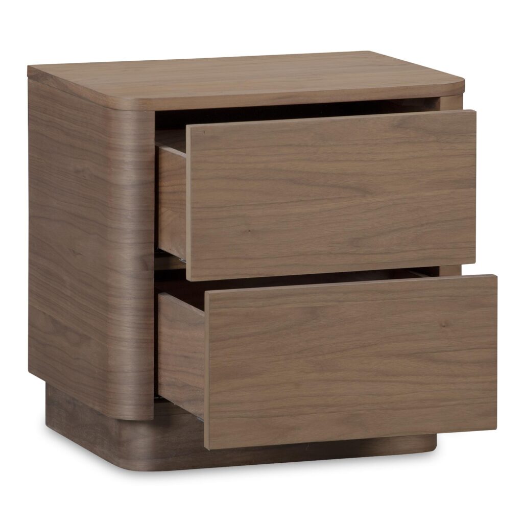 Round Off Tall Nightstand Walnut Brown - Image 5