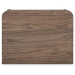 Round Off Tall Nightstand Walnut Brown YR-1013-03 YR 1013 03 06