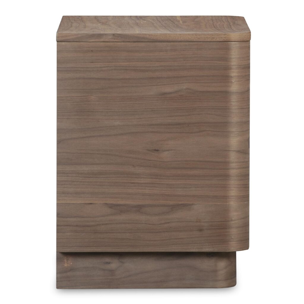 Round Off Tall Nightstand Walnut Brown - Image 8