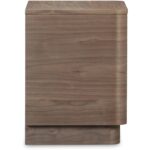 Round Off Tall Nightstand Walnut Brown YR-1013-03 YR 1013 03 07