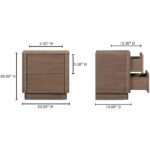 Round Off Tall Nightstand Walnut Brown YR-1013-03 YR 1013 03 70