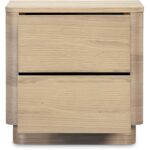 Round Off Tall Nightstand Natural Oak YR-1013-24 YR 1013 24 03