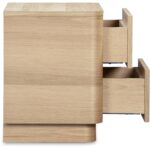 Round Off Tall Nightstand Natural Oak YR-1013-24 YR 1013 24 05