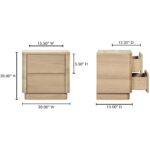 Round Off Tall Nightstand Natural Oak YR-1013-24 YR 1013 24 70