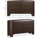 Rowan 6 Drawer Dresser Dark Brown YR-1015-20 YR 1015 20 70