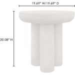 Rocca Side Table Cream ZT-1036-05-0 ZT 1036 05 0 70