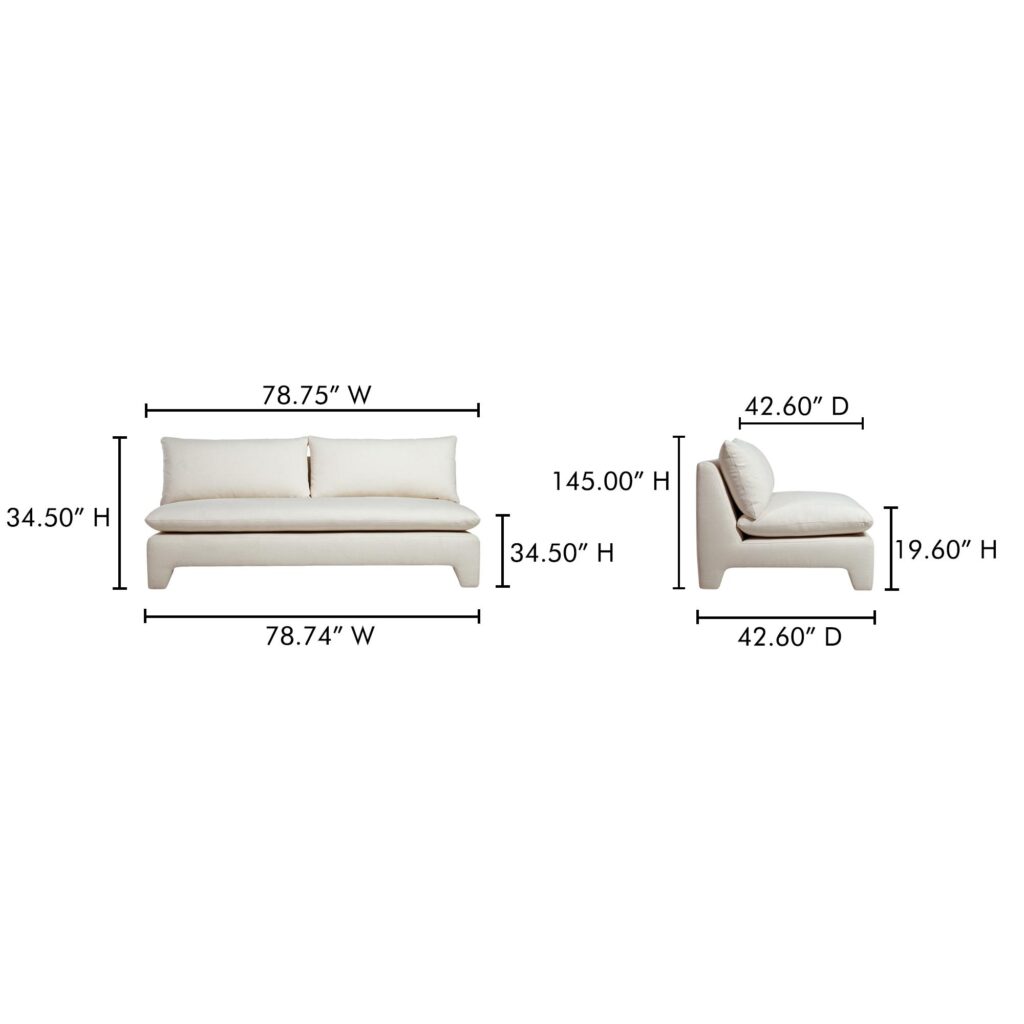 Estelle Sofa Cream - Image 11