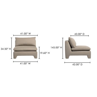 Estelle Lounge Chair Flax ZT-1043-40 ZT 1043 40 70