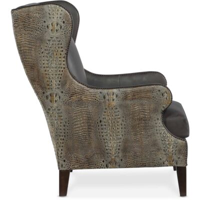 Club Chair w/ Faux Croc CC321-099 cc321 099 side silo