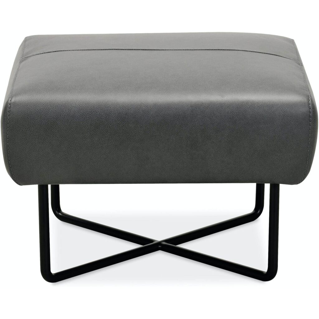 Efron Ottoman w/ Black Metal Base - Image 3