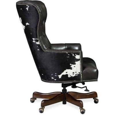 Katherine Executive Swivel Tilt Chair w/ Black & White HOH EC448-097 ec448 097 side silo