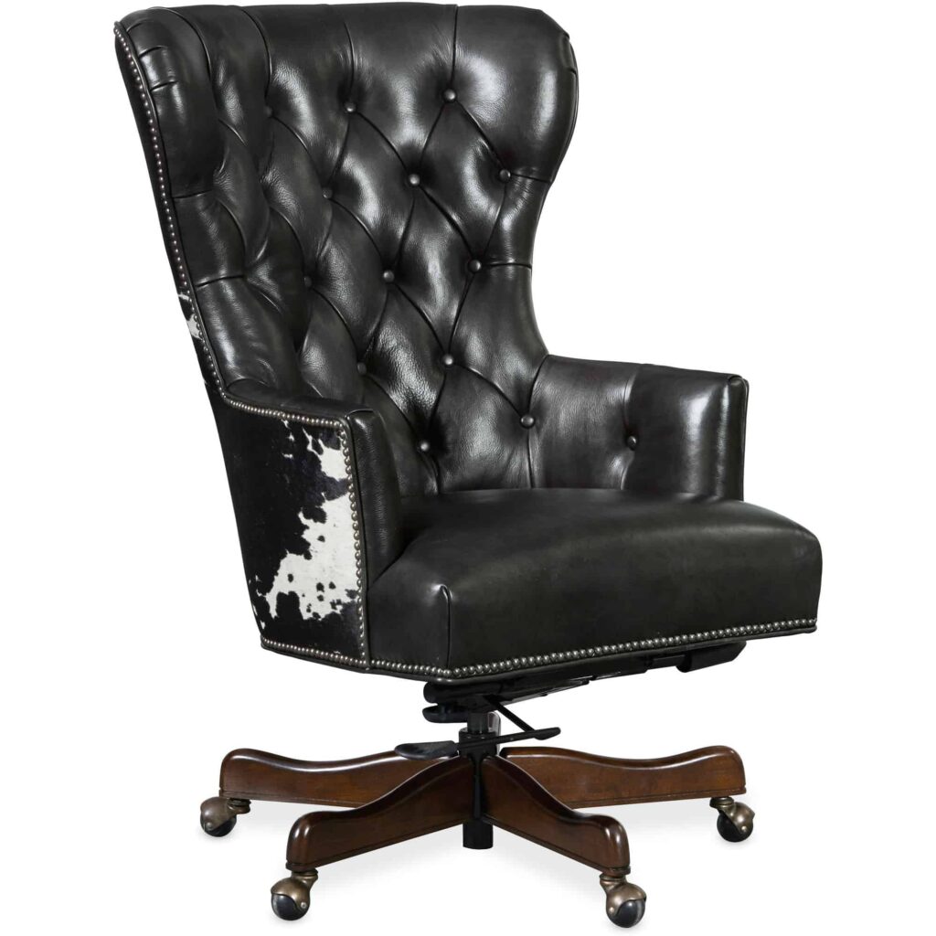 Katherine Executive Swivel Tilt Chair w/ Black & White HOH