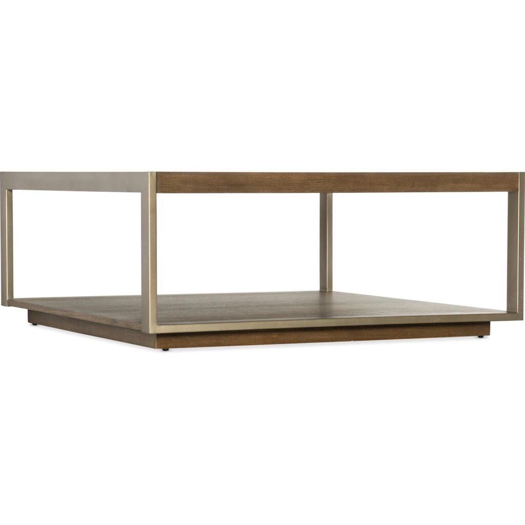 Hammon Wood/Metal Square Coffee Table