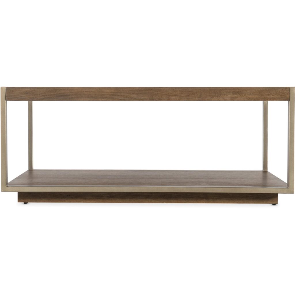 Hammon Wood/Metal Square Coffee Table - Image 2