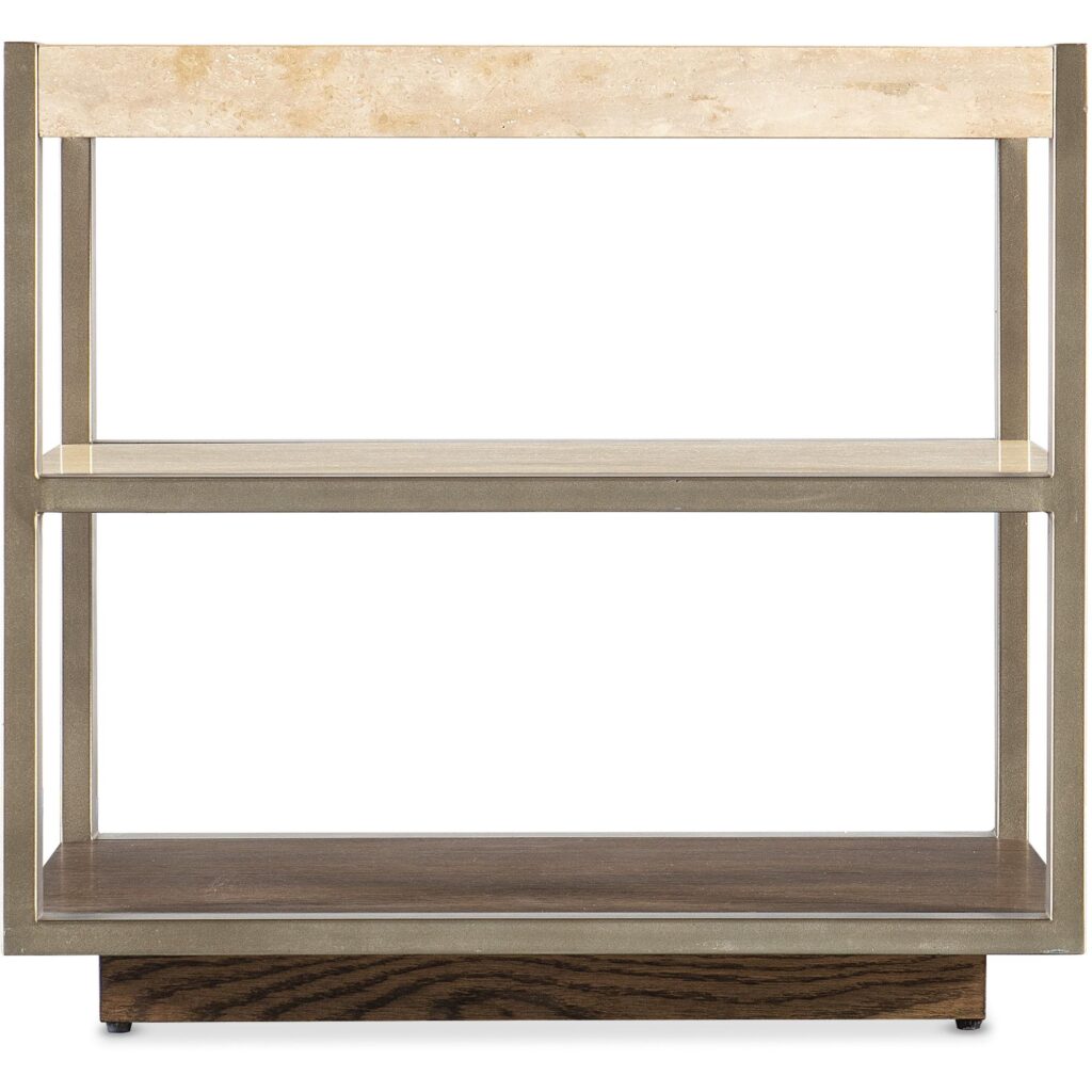 Hammon Travertine/Metal Square Side Table - Image 2