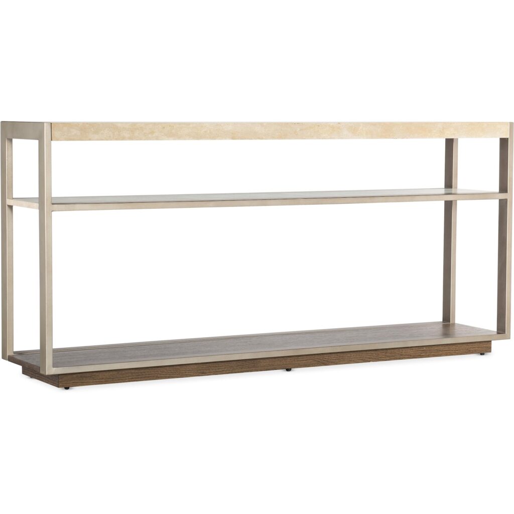 Hammon Travertine/Metal Console Table