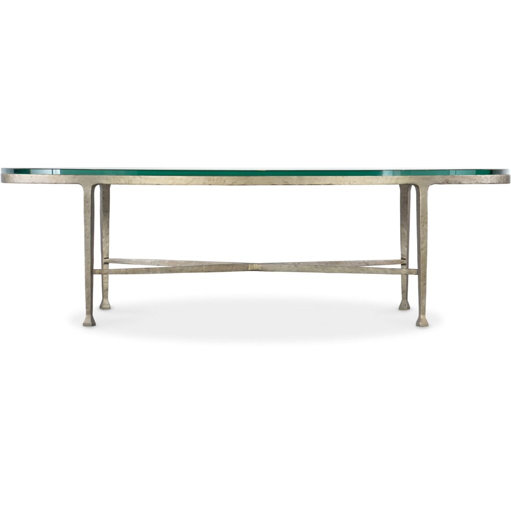 Cora Glass Top Oval Coffee Table - Image 2